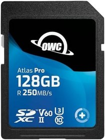 Resim OWC Atlas Pro SDXC-UHS-II V60 medya kartı, 128 GB 