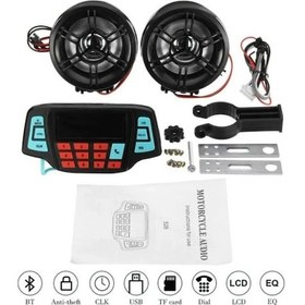 Resim Motosiklet Alarm,mp3+fm Çalar Su Geçirmez Lcd Ekran Motor Mp3 Çalar 