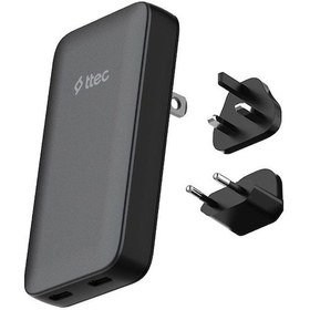 Resim Ttec Smartcharger Trio Gan 65w Pd Avrupa-ingiltere-amerika/avustralya Uluslararası 2scg06s Siyah 