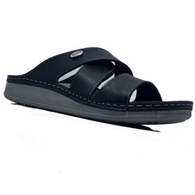 Resim Enova Siyah Rahat Şık Dışarı Içeri Erkek Terliği Siyah 