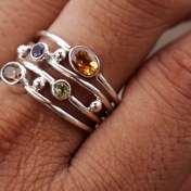 Resim 1 adet Bohem Tarzı Bakır Yüzük Sentetik Zirkonyum Detayları ile - Partiler, Düğünler, Günlük Giyim için Çok Yönlü - Tatiller, Noel, Şükran Günü, Festival Aksesuarı için İdeal Hediye 