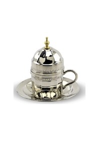 Resim Dövme Dilimli Bakır Kahve Takımı 