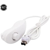 Resim Beyaz-nintend Wii Oyun Denetleyicisi Joystick Sol El Kavisli Oyun Kolu Denetleyicisi Nunchuk Nintendo Wii Gamepad Nunchuck Oyunu 