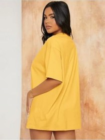 Resim Unisex Kadın/Erkek Düz Renkli Özel Baskılı Oversize Pamuk Penye Bisiklet Yaka T-Shirt 
