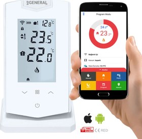 Resim GENERAL Life Ht500 Set Beyaz Akıllı Oda Termostatı 