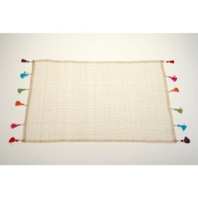 Resim Kanca Ev Amerikan Servis, Sinamay Hasır Doğal Malzeme, Yaz Renkleri Püsküllü, 33*48 cm 2 Lİ SET OLARAK SATILMAKTADIR. 