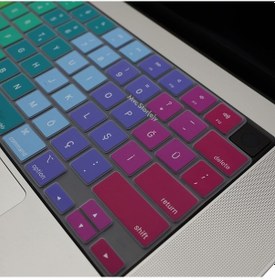 Resim Apple Uyumlu Macbook Klavye Koruyucu İngilizce Amerikan-return-enter-için Türkçe Çeviri Baskı 13,6-15,3inç - 14,2-16,2inç M1-m2-m3-m4 , İnce Hafif Silikon Klavye Filmi Pembe Yeşil Sku: Smg8690010111500 