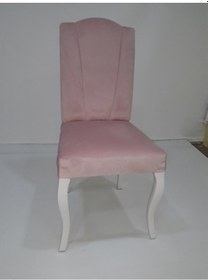 Resim Sandalye Klasik Model Kayın Aslan Parlak beyaz Ayak Babyface giydirme kumaş El Yapım 