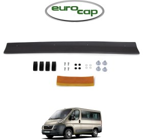 Resim Eurocap Citroen Jumper Ön Kaput Koruma Rüzgarlığı 3 mm Akrilik (Abs) Parlak Siyah Deflektör 2006-2014 