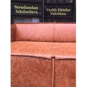 Resim 3A Mobilya By London Hakiki Deri Kanepe 