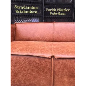 Resim 3A Mobilya By London Hakiki Deri Kanepe 