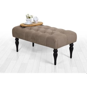 Resim Lorencehome Missus Bench Puf (Toprak) 