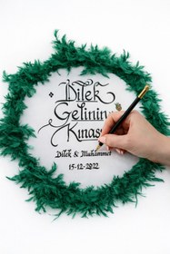 Resim LUNA ÇEYİZ HEDİYELİK Gelin Defi, Gelin Tefi, Kına Gecesi Tefi, Kına Gecesi Defi, Sünnet Defi, Sünnet Tefi,Def,Tef Yeşil 