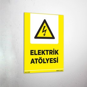 Resim Elektrik Atölyesi Levhası - 60x90 cm / Kompozit 