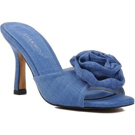 Resim Ayakmod 670472 Mavi Topuklu Kadın Terlik 001 