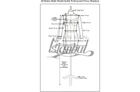 Resim Manken İstanbul 40 Beden Yüksek Kalite Döküm Ayak Kollu Fransız Profesyonel Prova Mankeni Terzi Mankeni 