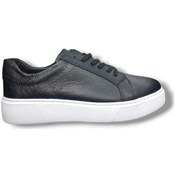 Resim Growish Ge0065-12 Hakiki Floter Deri Koku Yapmaz Erkek Sneaker Ayakkabı Siyah Floter Siyah 