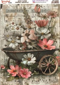 Resim Pirinç Dekopaj Kağıdı 30x42cm Pt-626 Çiçek 
