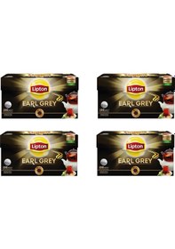 Resim Lipton Earl Grey Demlik Süzen Poşet Bergamot Aramolı Siyah Çay 100'lü Paket X 4 Adet 