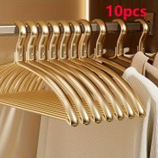 Resim 10 adet Dayanıklı Mat Altın Alüminyum Alaşımlı Askılar, Pürüzsüz ve Güçlü, Estetik İç Dekorasyon, Ev Dekorasyonu, Yurt, Okul, Yatak Odası ve Banyo Dekorasyonu için Uygun 