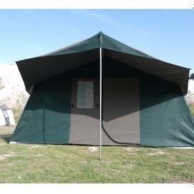 Resim 3 Odalı Kamp Çadırı 6-8 Kişilik Kapı Sineklikli Yeşil - Gri 