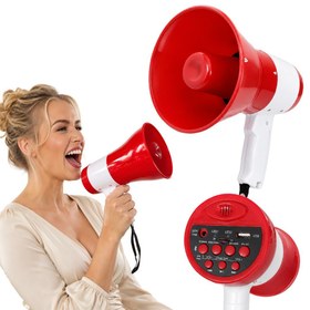 Resim Ayt Magicvoice 619U 50 Watt Şarj Edilebilir El Megafonu Bluetooth Ve Ses Kayıt Destekli Megafon 