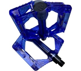 Resim Bike Sky Evo Şeffaf Renkli Platform Geniş Pedal Platform Bisiklet Pedalı Reflektörlü 
