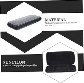 Resim BESTonZON Kablosuz Tuş Takımı Bilgisayar Klavyesi Pop Tuşları Paketi Bavul Pu El Çantası Taşınabilir Kablosuz Bilgisayar Klavyesi Kablosuz Klavye 