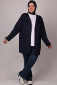 Resim Eslina 23065 Büyük Beden En Boy Blazer Ceket-lacivert 