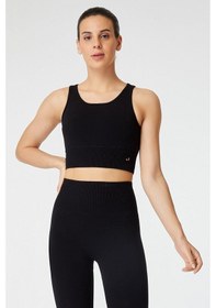Resim Jerf Luz Sıkılaştırıcı & Kaplı Spor Sütyeni Siyah 