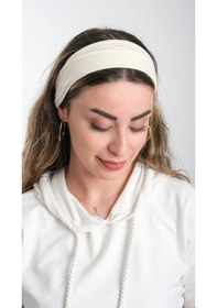 Resim Hürrem Bone Krem Pratik Hazır Geçmeli Tesettür Bone Viskon Kumaş Sade 3007_40 Krem 