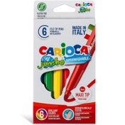 Resim Nessiworld Carioca Jumbo Süper Yıkanabilir Keçeli Boya Kalemi 6'Lı 