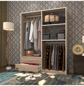 Resim Kenzlife giysi dolabı şemsettin 175*120*40 crd gardırop 2 çekmeceli 