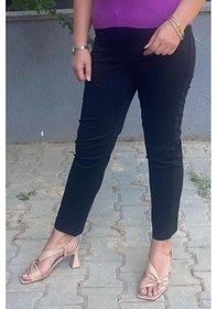Resim Mia Butik Kadın Siyah Boru Paça Pantolon Siyah 