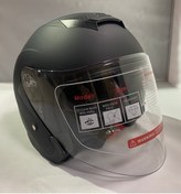 Resim JK Güneş Vizörlü Çenesiz Kask Mat Siyah 516 