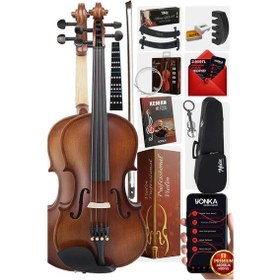 Resim Midex LMA - 544TYS 1/2 Profesyonel Keman 2 / 4 Çocuk Kemanı 8 - 10 Yaş (Yastık Susturucu Yedek Tel Çanta Yay Reçine Metod) 