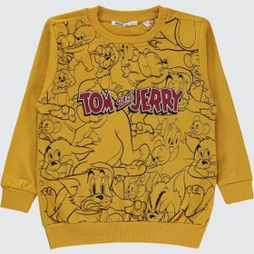 Resim Tom And Jerry Erkek Çocuk Sweatshirt 2-5 Yaş Hardal 