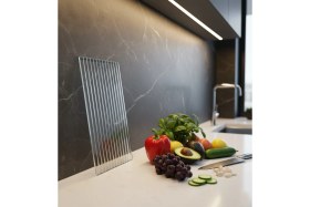 Resim Feyza Design Doğal Ahşap Cam Kesme ve Sunum Tahtası, Şık ve Fonksiyonel Tasarım 