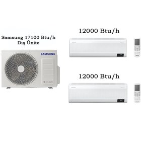 Resim Samsung Multi Klima Takımı 2 Iç Üniteli - 12000 Btu/h 12000 Btu/h Iç Üniteli 17100 Btu/h Dış Üniteli 