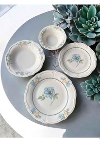 Resim Yemek Takımı Salira 24 Parça 6 Kişilik Renkli 