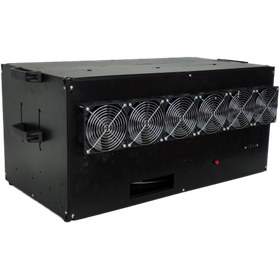 Resim RigBu Kapalı Mining Rig Kasası SK77 Fanlı Siyah 