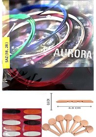 Resim Kırmızı Aurora 0.18 Kısa Sap Bağlama Teli Takımı +10 Adet Tezene 