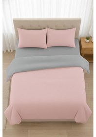 Resim Formeya Lastikli Çarşaflı Pudra Nevresim Takımı Tek Kişilik 