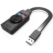 Resim Lemestar Usb 2.0 7.1 Kanal Sanal Ses Kartı - Kulaklık Ve Mikrofon Jaklı, Sürücü Gerektirmeden Tak & Kullan 