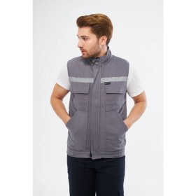 Resim Orange Safety Yelek 7/7 Gabardin %100 Pamuk Kapitoneli Reflektörlü 