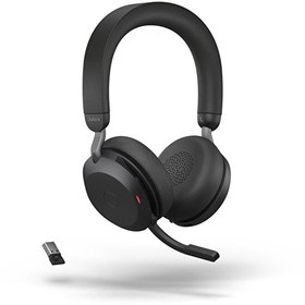 Resim Jabra Evolve2 75 USB-A MS Office Kulak Üstü Siyah Bluetooth Kulaklık 