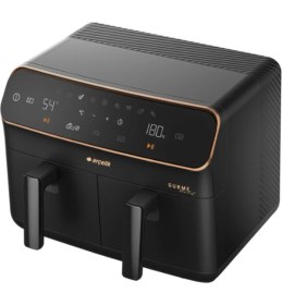 Resim Arçelik Airfryer, Çift Hazneli 2400 W 9 Porgramlı 8,5 Lt Sıcak Hava Fritözü, Siyah 