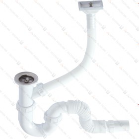 Resim DESIPHON ‘S’li Taşmalı Körüklü Çamaşır Çıkışlı Sifon | Dik Taşmalı, Koku Önleyici, Esnek Bağlantılı 