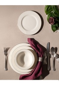 Resim Madame Coco Relief 6 Kişilik 24 Parça Yemek Takımı - Beyaz/gümüş Yset0000000042 