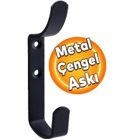 Resim Çengel Metal Portmanto Vestiyer Duvar Dolap Elbise Askısı Siyah Mobilya Kapı Askılığı Aparatı Gri 